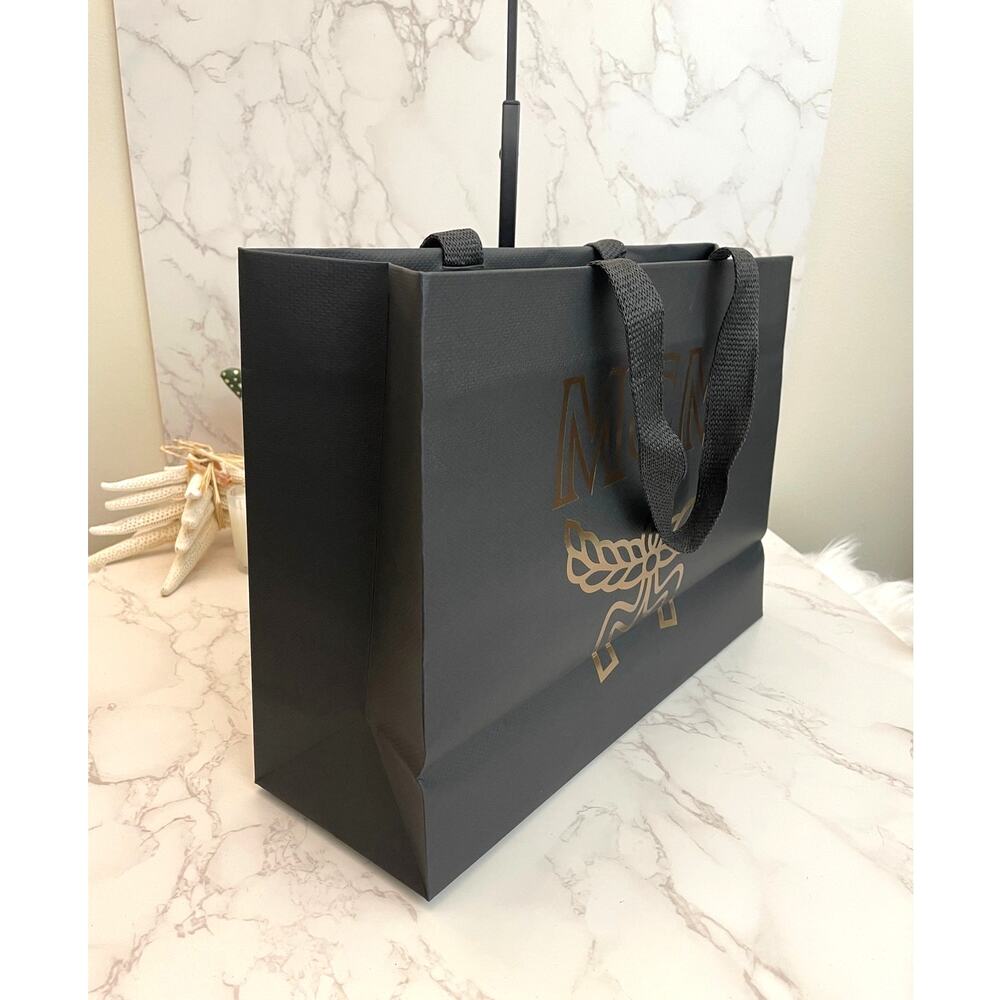 MCM 2 Boutique Paper Shopping Bags NWOT - Picture 3 of 4
